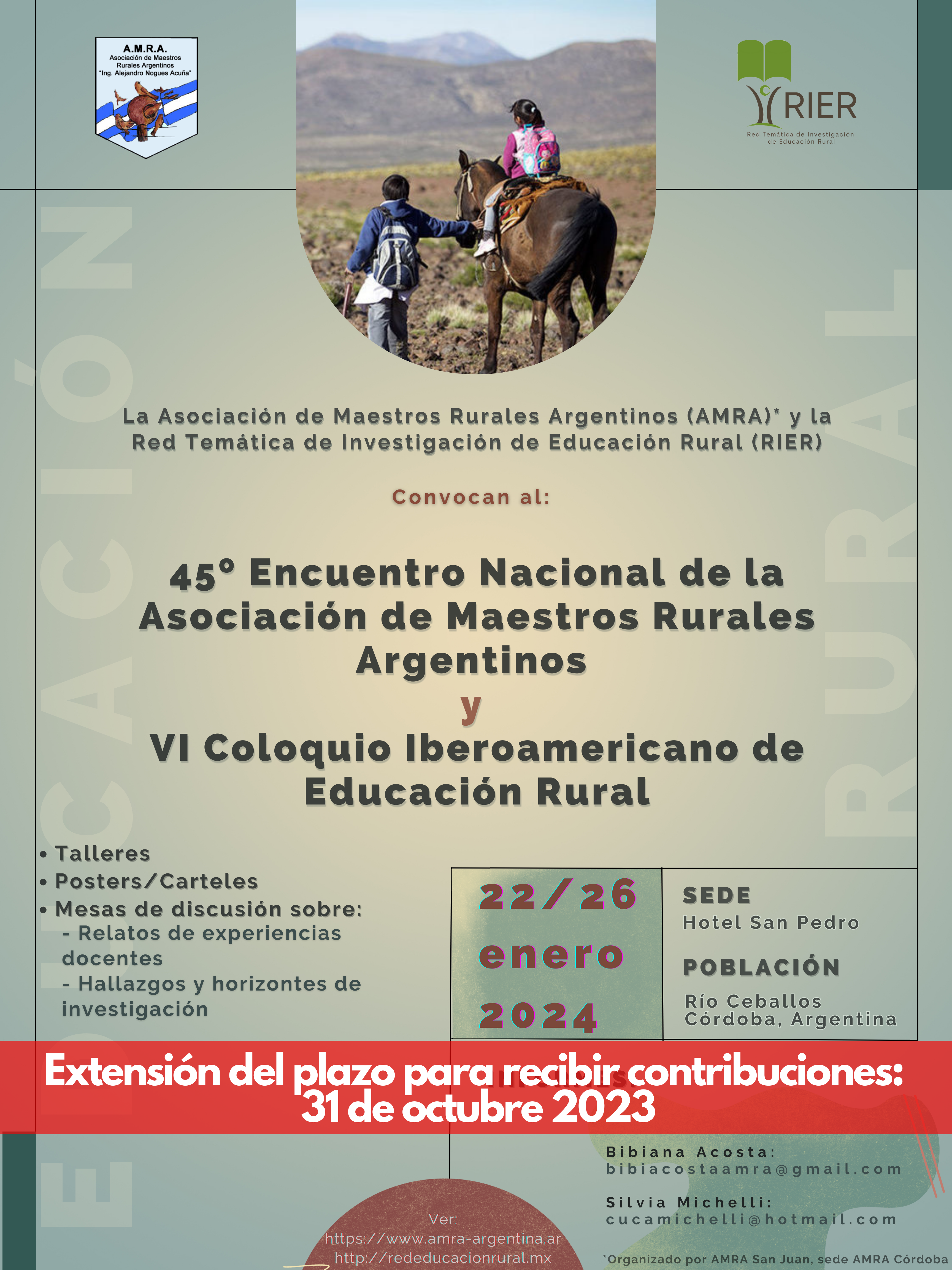 Convocatoria al VI Coloquio Iberoamericano de Educación Rural 