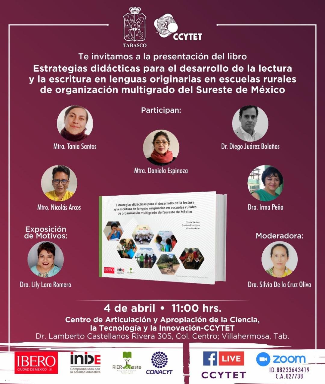 Presentación del libro: Estrategias didácticas para el desarrollo de la lectura y la escritura en lenguas originarias en escuelas rurales de organización multigrado del Sureste de México