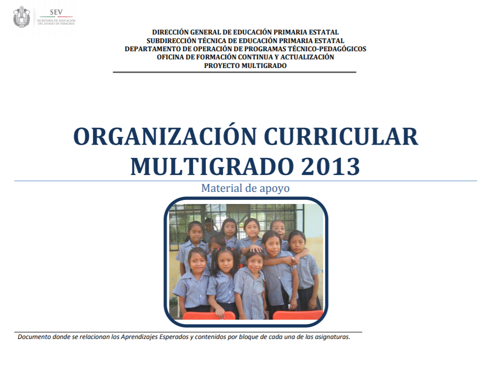 Organización Curricular Multigrado 2013