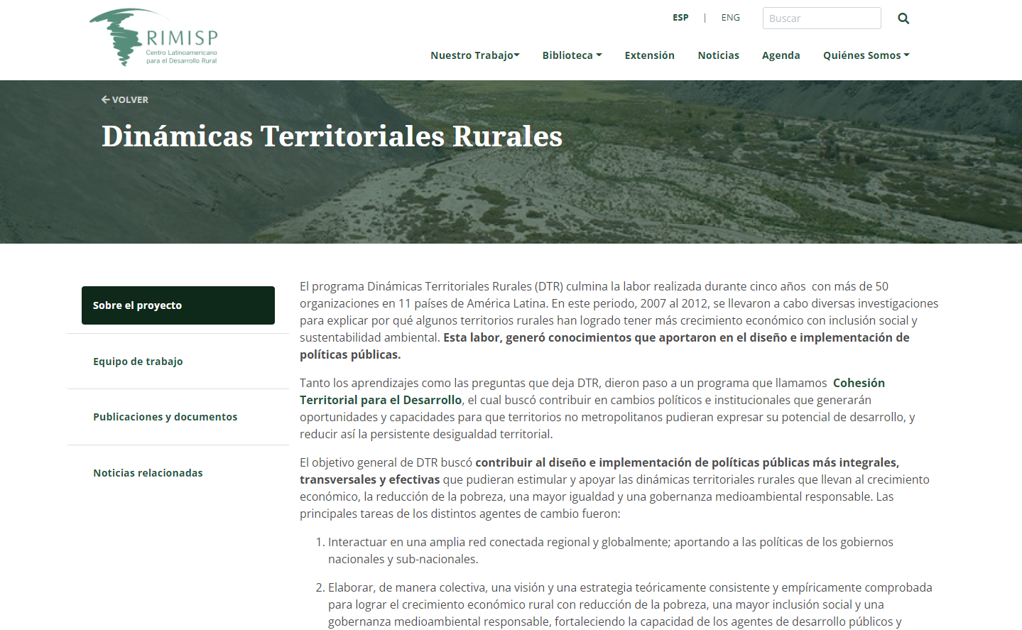 Dinámicas Territoriales Rurales